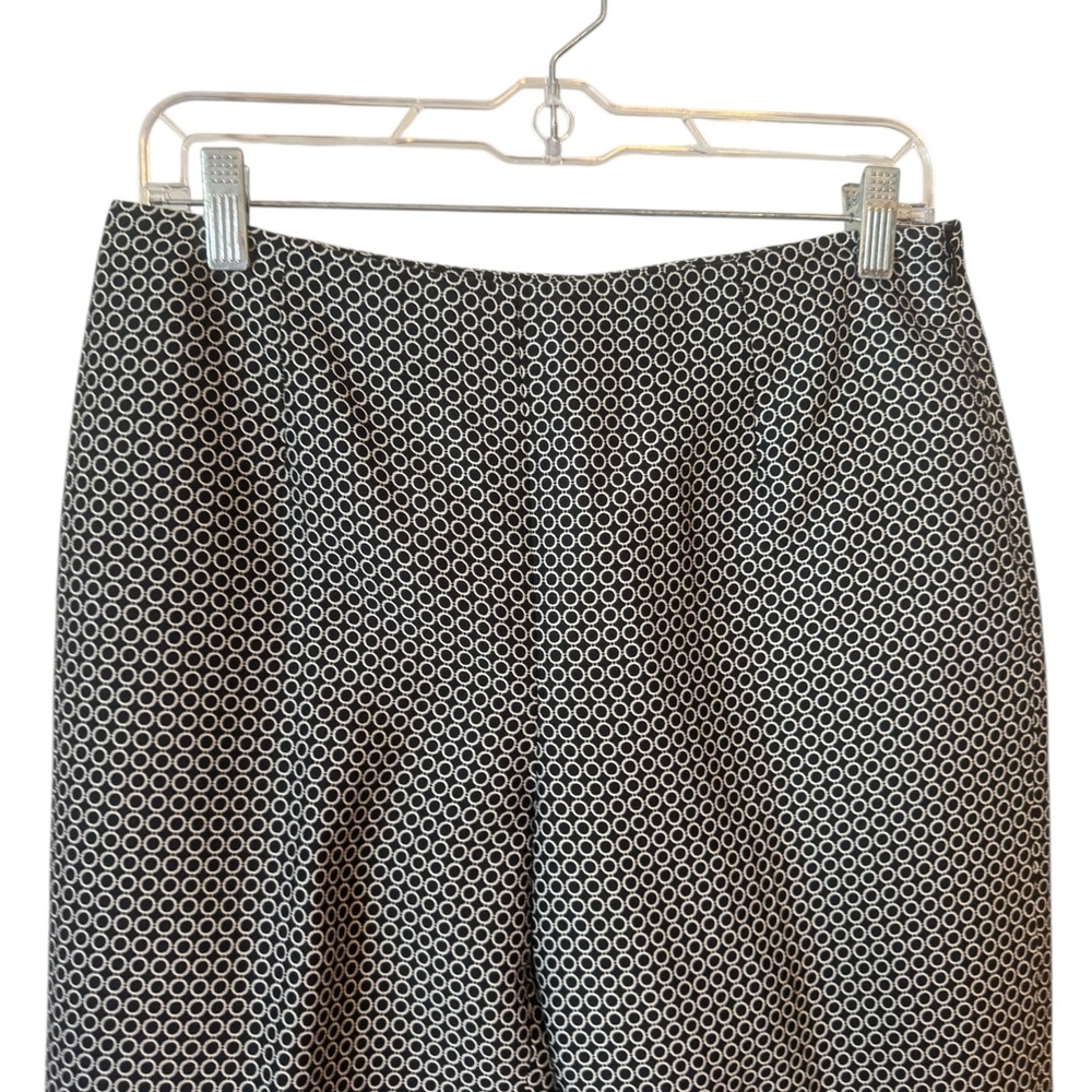 Talbots Women's Black Patterned Fully Lined Pants Size 8/PETITE       #2 - Picture 2 of 8
